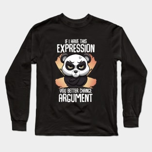 Grumpy panda Long Sleeve T-Shirt